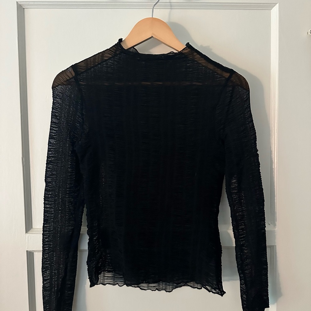 & Other Stories Black Textured Blouse